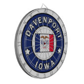 Davenport Iowa Dartscheibe (Vorderseite Links)