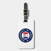 Davenport Iowa Gepäckanhänger (Vorderseite vertikal)