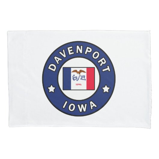 Davenport Iowa Kissenbezug (Vorderseite)