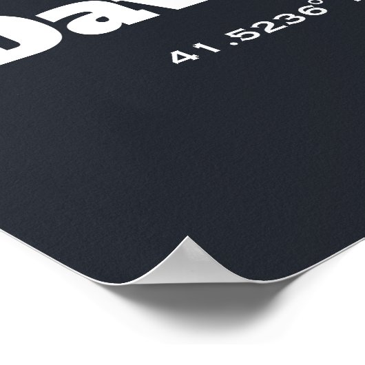 Davenport, Iowa koordiniert Poster (Ecke)