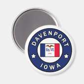 Davenport Iowa Magnet (Vorderseite/Rückseite)