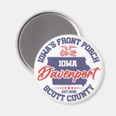 Davenport, Iowa Magnet (Vorderseite/Rückseite)