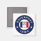Davenport Iowa Magnet (Vorderseite/Rückseite)