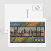 Davenport, Iowa (Mais) - Große Briefszenen Postkarte (Vorne/Hinten)