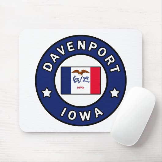 Davenport Iowa Mousepad (Mit Mouse)