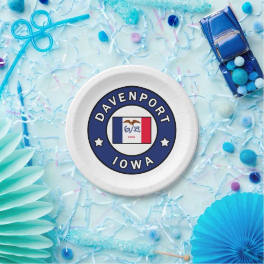 Davenport Iowa Pappteller (Party)