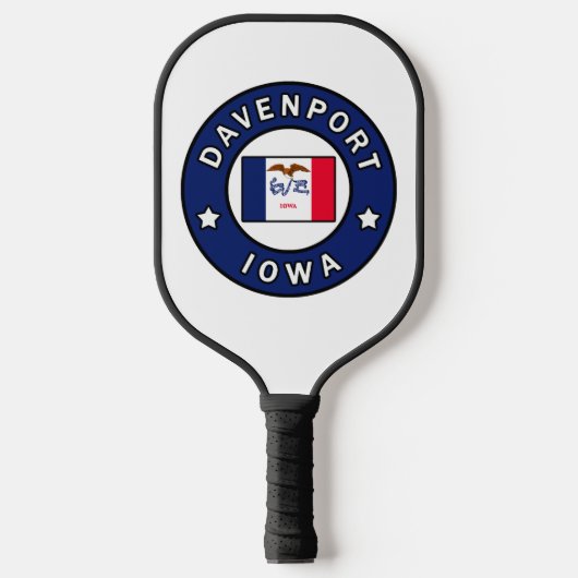 Davenport Iowa Pickleball Schläger (Vorderseite)