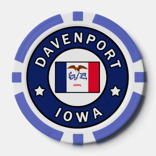 Davenport Iowa Pokerchips (Vorderseite)