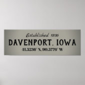 Davenport, Iowa Poster (Vorne)