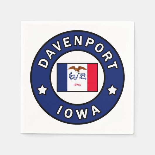 Davenport Iowa Serviette (Vorderseite)