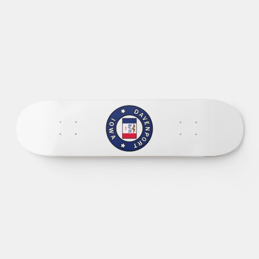 Davenport Iowa Skateboard (Horizontal)
