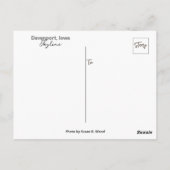 Davenport Iowa Skyline Postcard Postkarte (Rückseite)