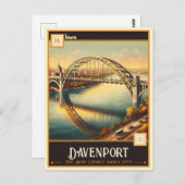 Davenport, Iowa | VINTAG Postkarte (Vorne/Hinten)