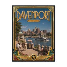 Davenport Iowa Vintage Art Deco Golden Age