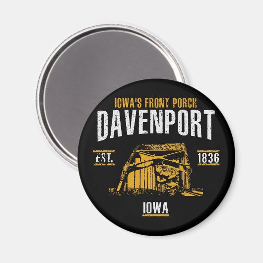 Davenport Magnet (Vorderseite/Rückseite)
