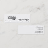 Davenport oder Sofa Mini Visitenkarte (Vorne/Hinten)
