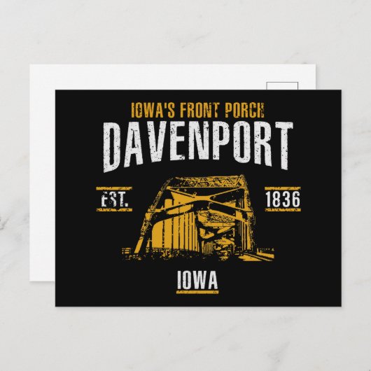 Davenport Postkarte (Vorne/Hinten)