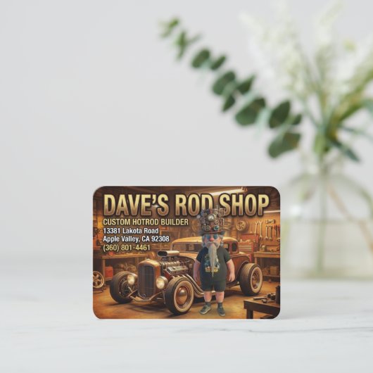 DAVE'S ROD SHOP VISITENKARTE (Stehend Vorderseite)