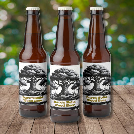 Dave's Solid Wood Beer Label Bierflaschenetikett