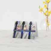 Dave's Sparrows Note Card Karte (Gelbe Blume)