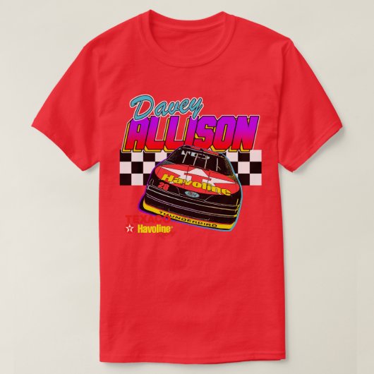 Davey Allison Havoline Retro NasDesign T-Shirt (Design vorne)