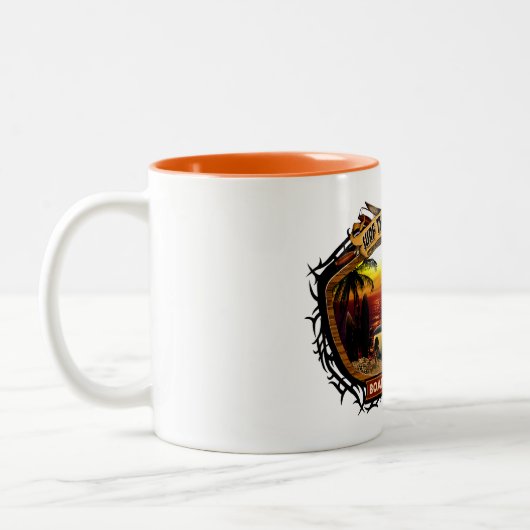 Davey Bonez Woody Sonnenuntergang-Tasse Zweifarbige Tasse (Links)