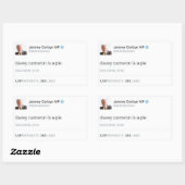 Davey Cameron ist ein Kuchen Rechteckiger Aufkleber (Blatt)