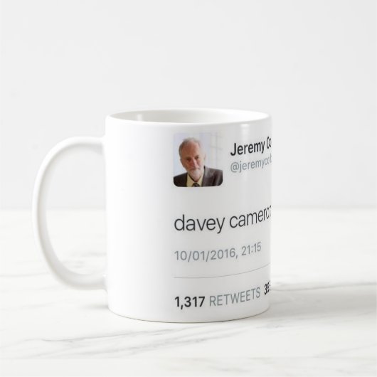 Davey Cameron ist eine Torte Kaffeetasse (Links)
