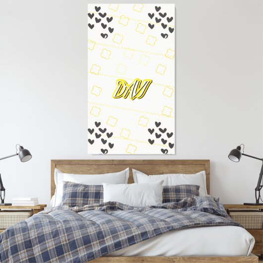 Davi, nome pessoal de caligrafia desenhada à mão leinwanddruck (Insitu (Schlafzimmer))