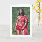 David Adomah als "das Afrikan " Karte (Gelbe Blume)