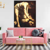 David and Goliath - Caravaggio c.1610 Leinwanddruck (Insitu (Wohnzimmer))