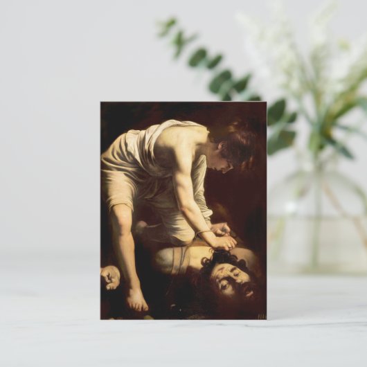 David and Goliath - Caravaggio c.1610 Postkarte (Stehend Vorderseite)