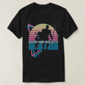 David and Goliath Christlich Christianity Retro T- T-Shirt (Design vorne)