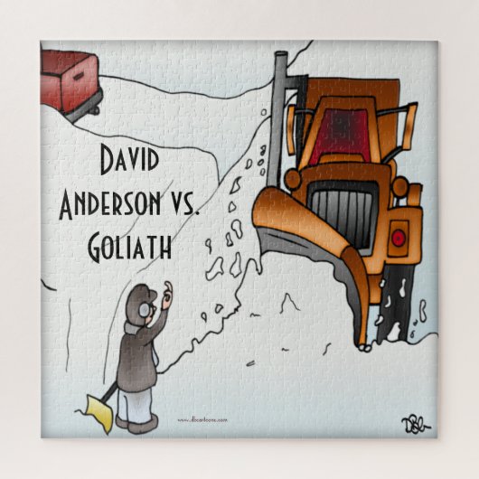 David Anderson vs. Goliath 20 x 20 Jigsaw Puzzle (Vertikal)