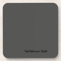 David Anderson vs. Goliath Beverage Coaster