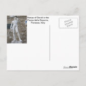 David auf der Piazza della Signoria, Florenz Postkarte (Rückseite)
