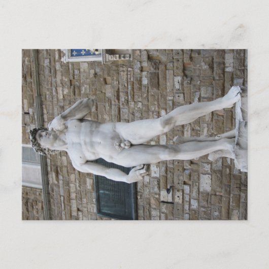 David auf der Piazza della Signoria, Florenz Postkarte (Vorderseite)