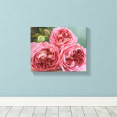 David Austin Heritage Englische Rose drucken Leinwanddruck (Insitu (Holzboden))