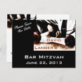 David Bar Mitzvah Boy Postcard Ankündigungspostkarte (Vorne/Hinten)