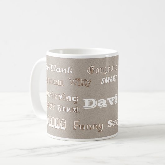 David Beige Husband Tasse (Vorderseite Links)