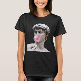 David bläst rosa Kaugummi T-Shirt