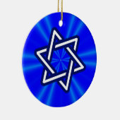 David (blau) Star Keramik Ornament (Rechts)