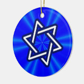 David (blau) Star Keramik Ornament (Links)