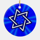 David (blau) Star Keramik Ornament (Hinten)