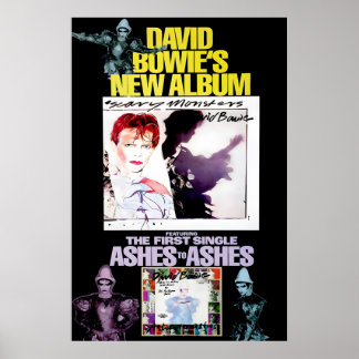 David Bowie 1980 Scary Monsters US Promo Poster