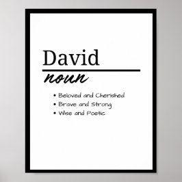 David, Boy Personalisiert Name Definition Poster