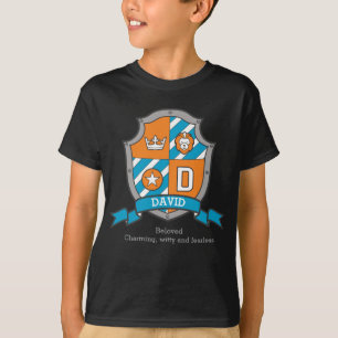 David Boys D name & meint Ritter Schild T-Shirt