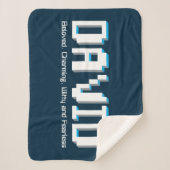 David Boys nennt und meint Pixel Text Gamer Sherpadecke (Vorderseite)