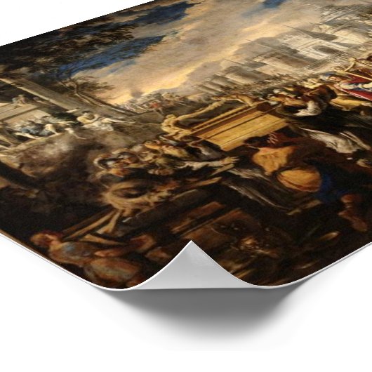 David bringt die Arche nach Jerusalem Poster (Ecke)