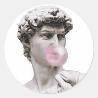 David - Buble Gum Runder Aufkleber